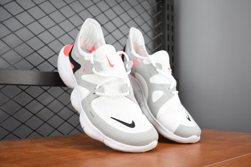 2019 Men Nike Free 5.0 White Grey Black Training Shoes